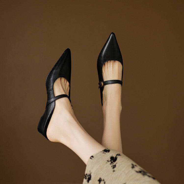 Neok Genuine Leather Mules