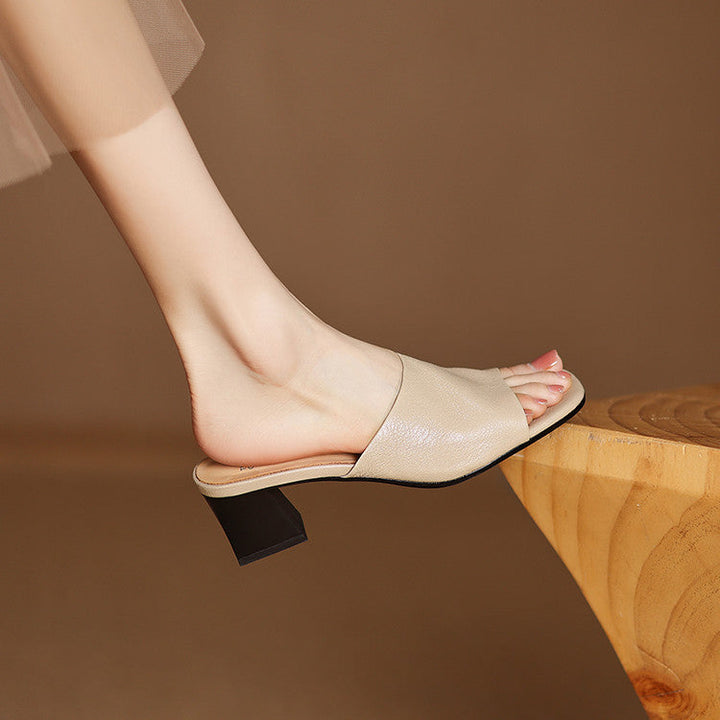 Avena Genuine Leather Mules