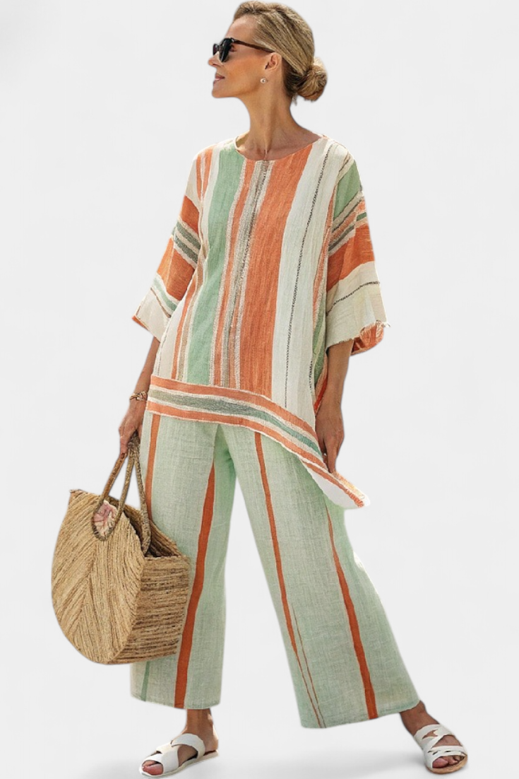 Elisabetta - Asymmetric Wide-Leg Trouser Set
