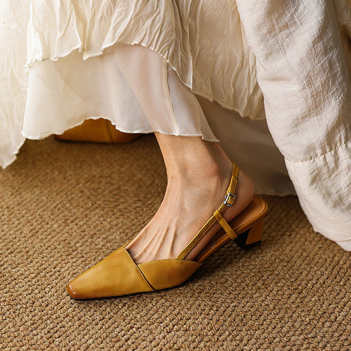 Serelle | Leather Slingback Heels