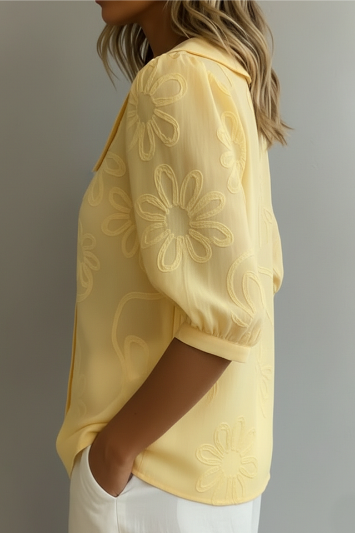 Fiora™ │ Elegant Floral Blouse