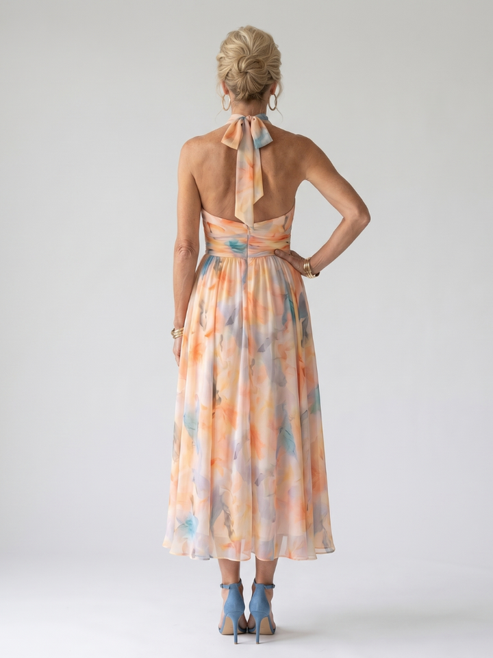 Elin™ Soft Halter Midi Dress