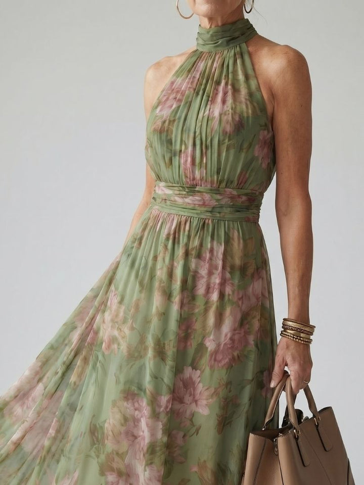 Mirelle™ Gathered Halter Midi Dress