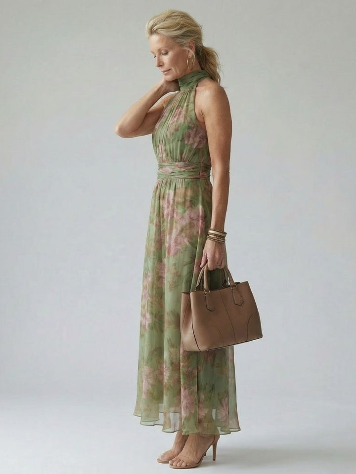 Mirelle™ Gathered Halter Midi Dress