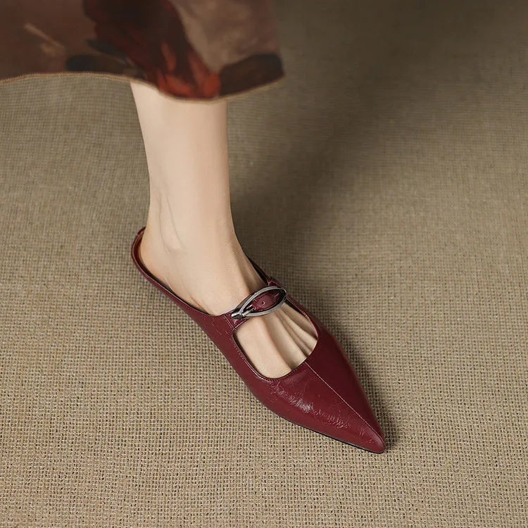 Alour Genuine Leather Mules
