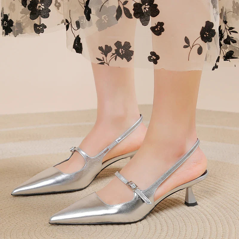 Stella | Slingback Kitten Heels