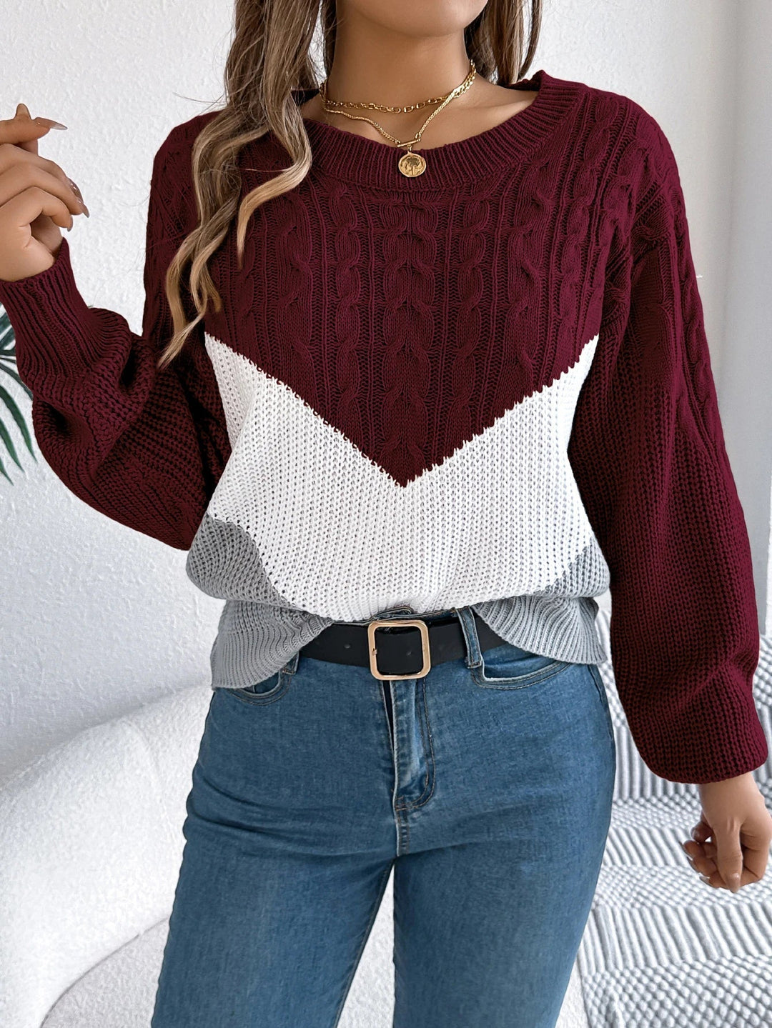 Flora | Chevron Stitch Pullover