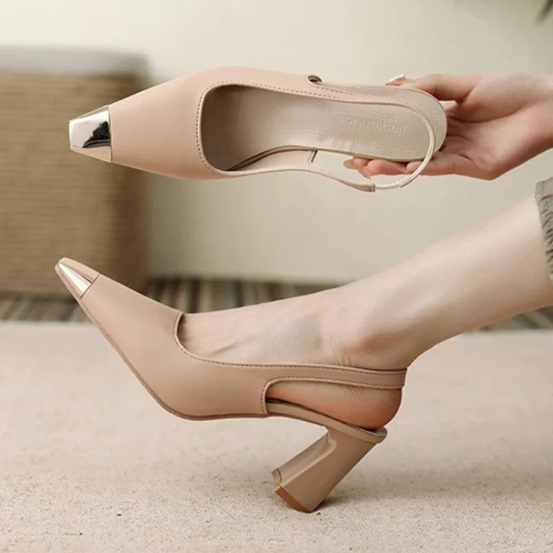 Layla | Pointed Toe Slingback Heels