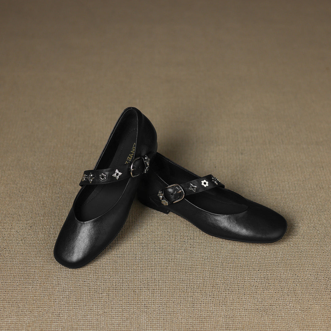 Elda Genuine Leather Flats