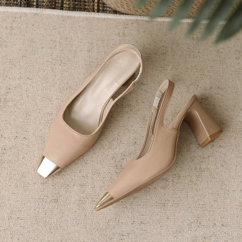 Layla | Pointed Toe Slingback Heels