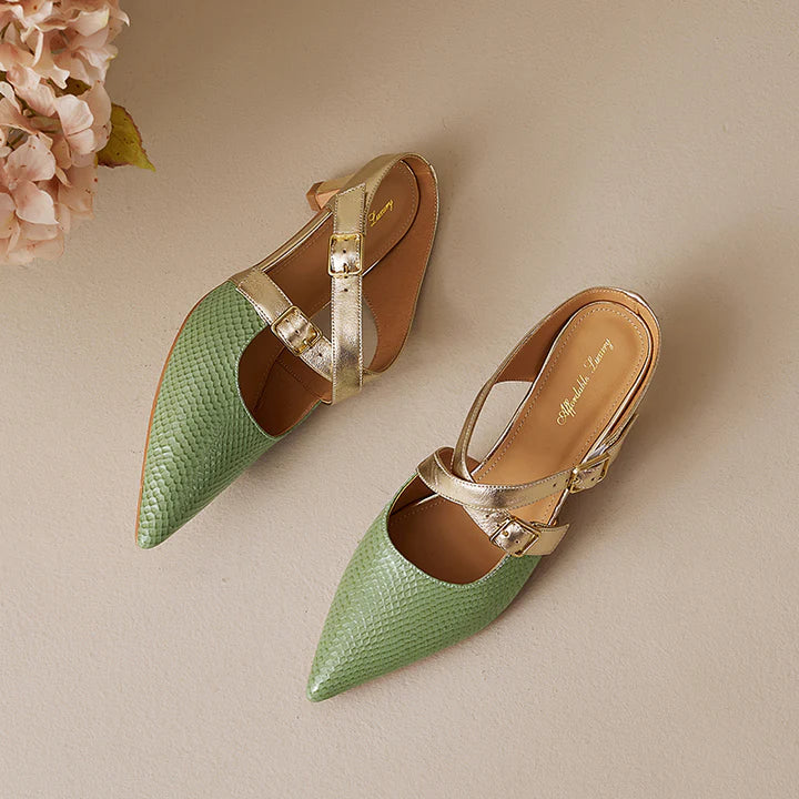Zelle Genuine Leather Mules