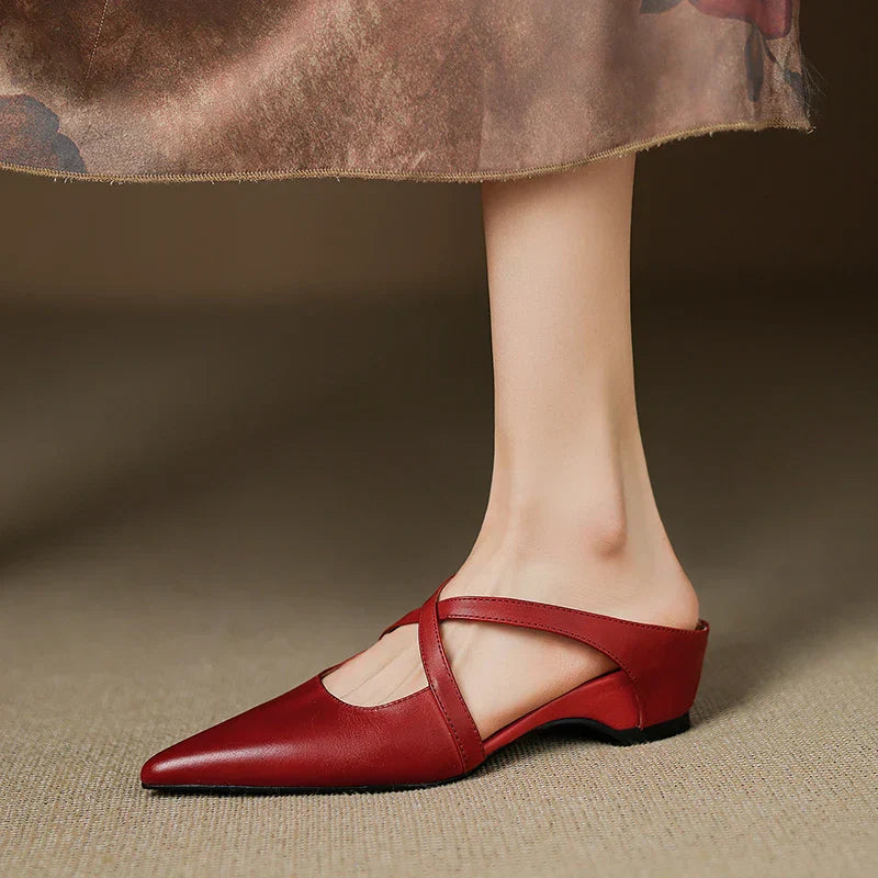 Aluna Genuine Leather Mules