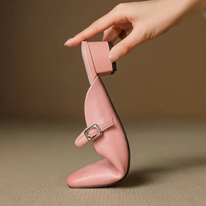 Kera Genuine Leather Mary Jane Mules