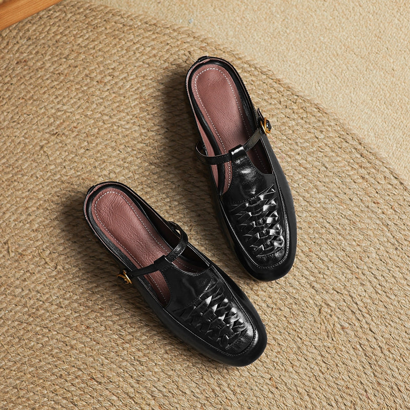 Elya Genuine Leather Mules