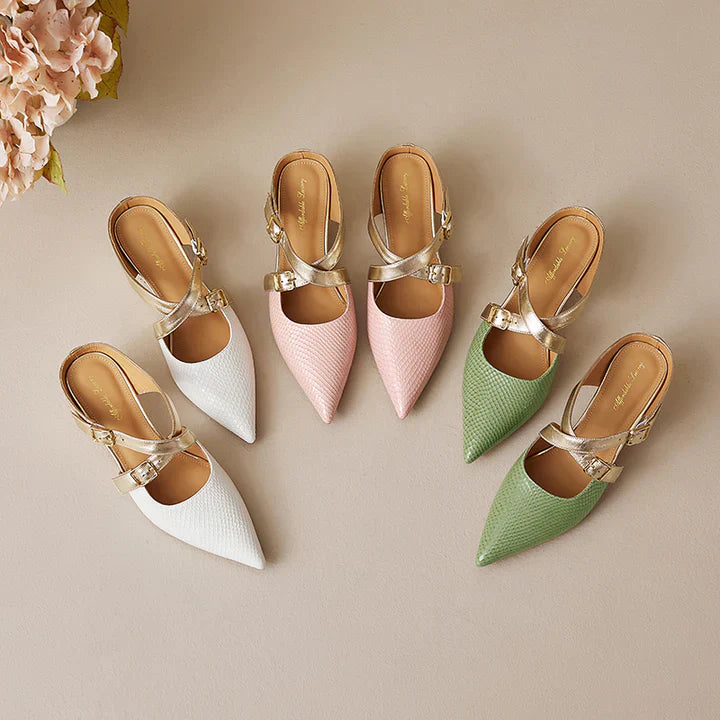 Zelle Genuine Leather Mules