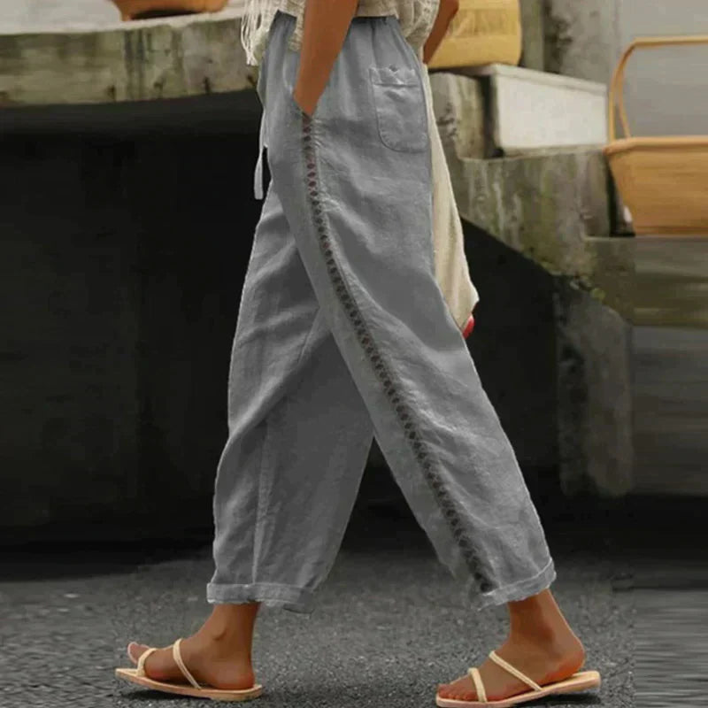 Women's Pants | High Waist Striped