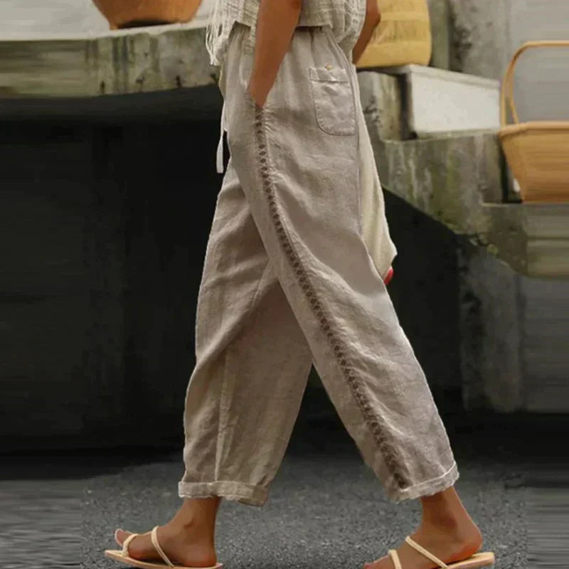 Women's Pants | High Waist Striped