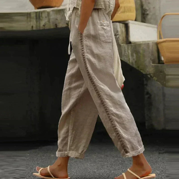 Women's Pants | High Waist Striped
