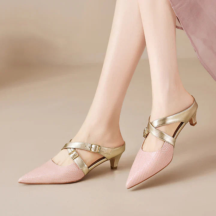 Zelle Genuine Leather Mules