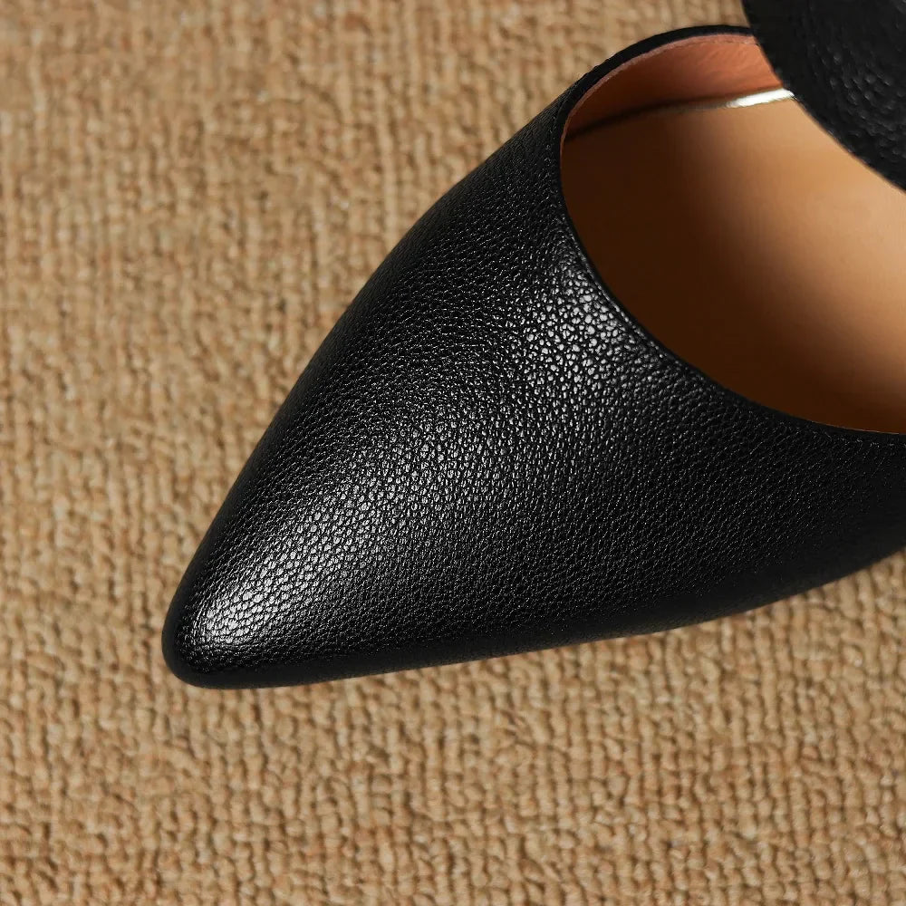 Garnet Genuine Leather Heels