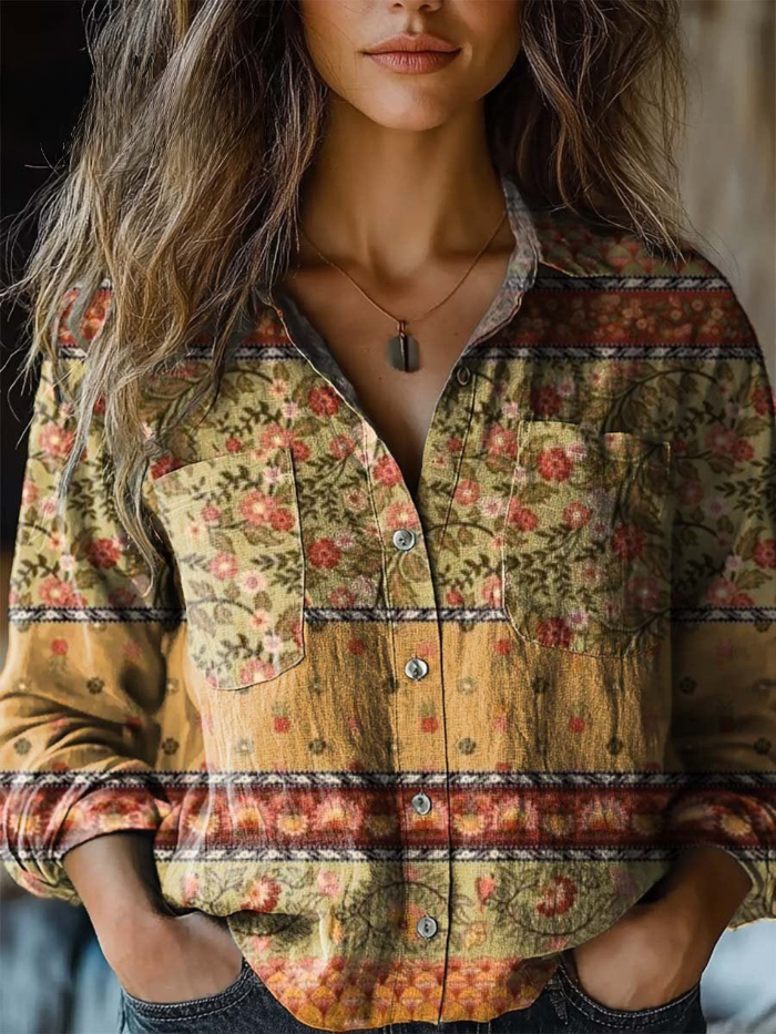 Elsa™ | Floral Patchwork Print Blouse