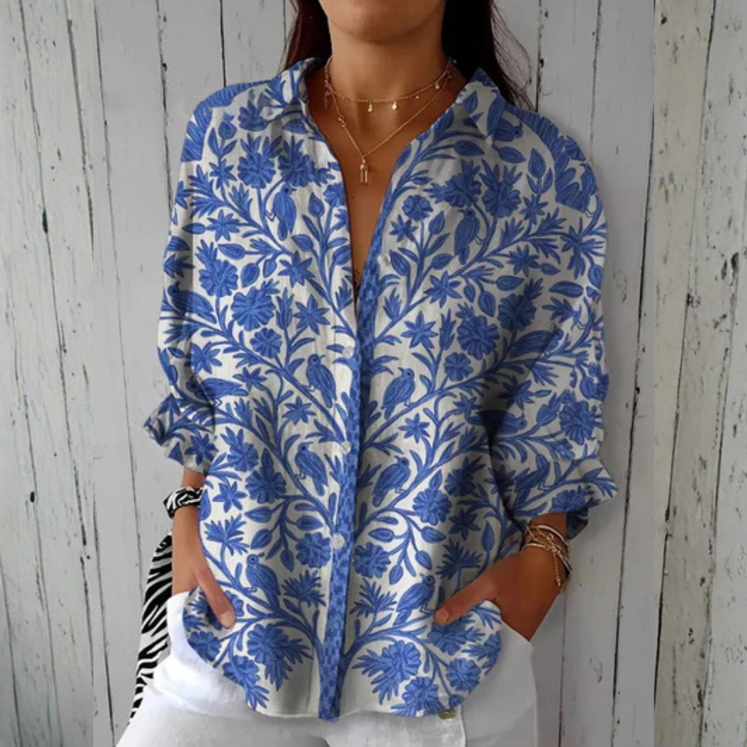 Isabelle™ | Blue Garden Blouse