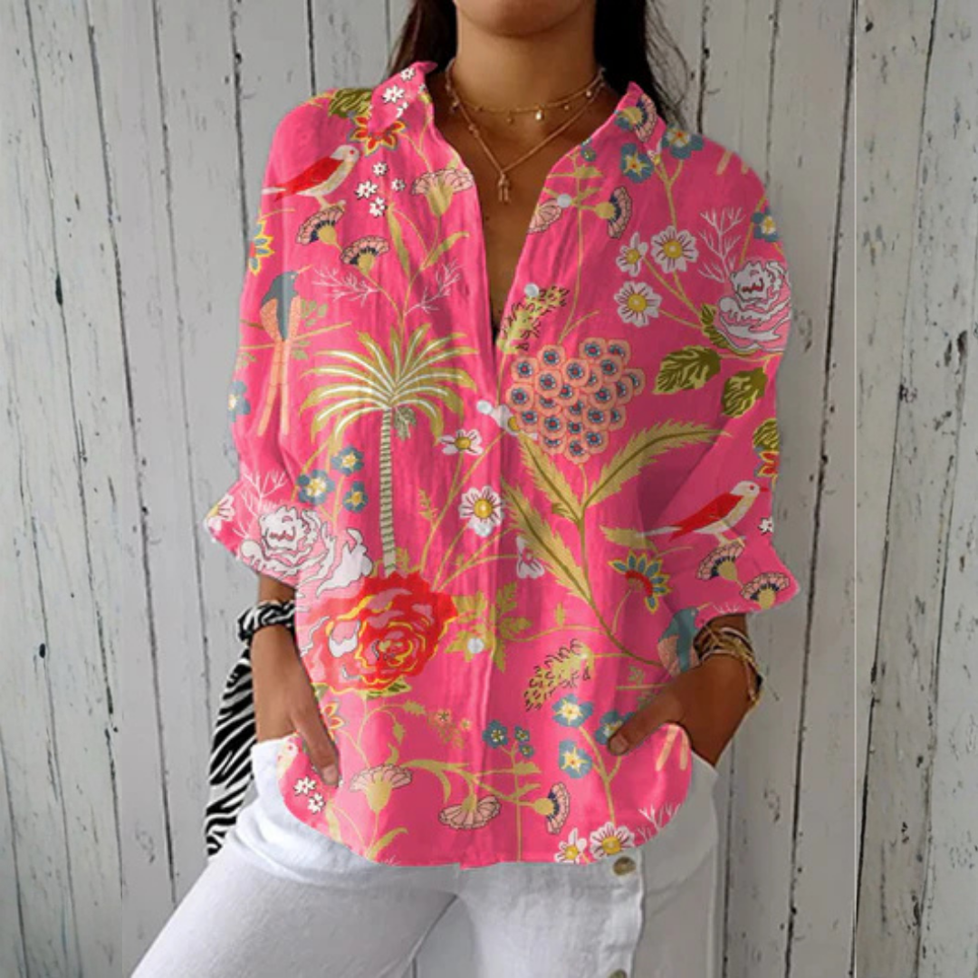 Chloe™ | Tropical Blossom Blouse