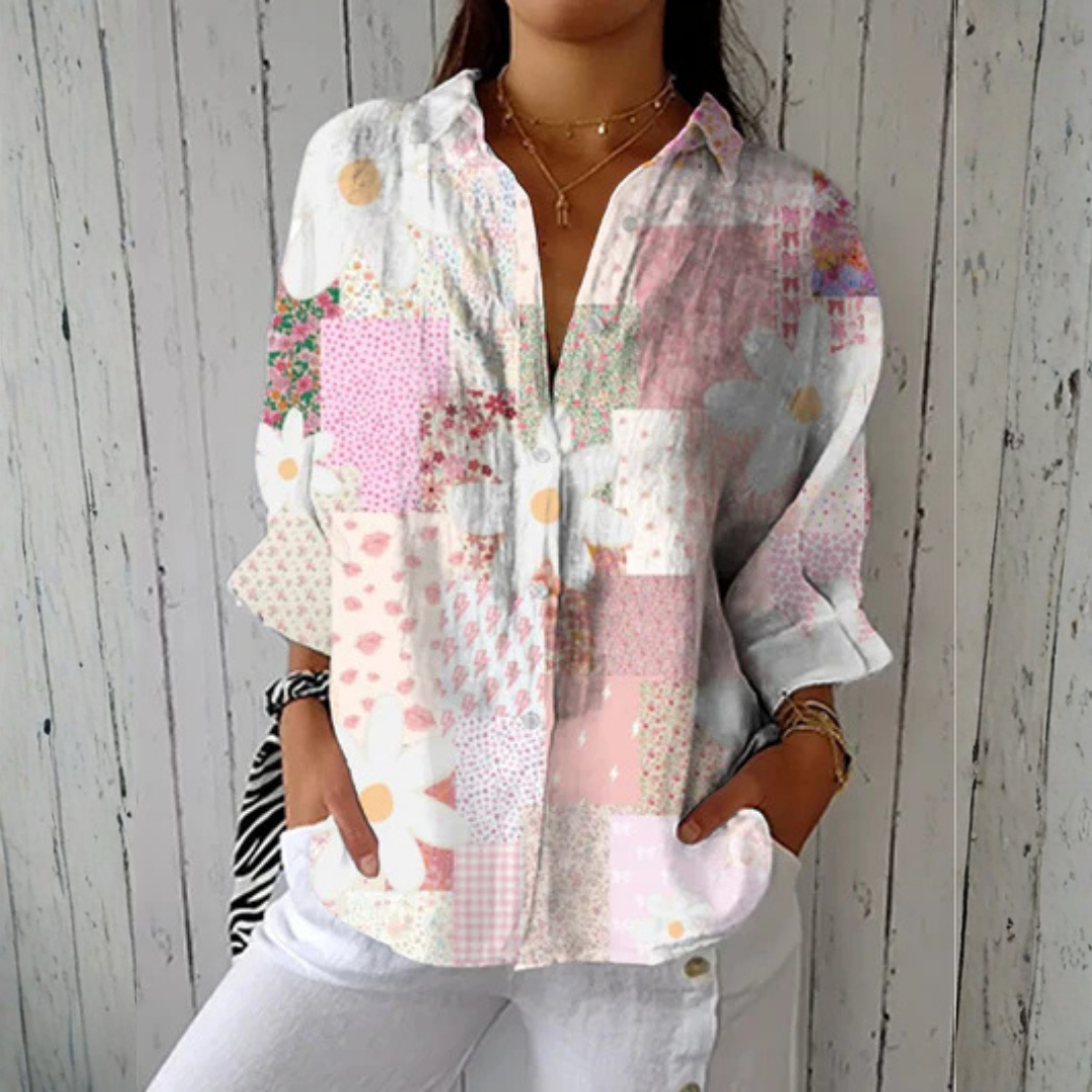 Stephanie™ | Patchwork Daisy Blouse