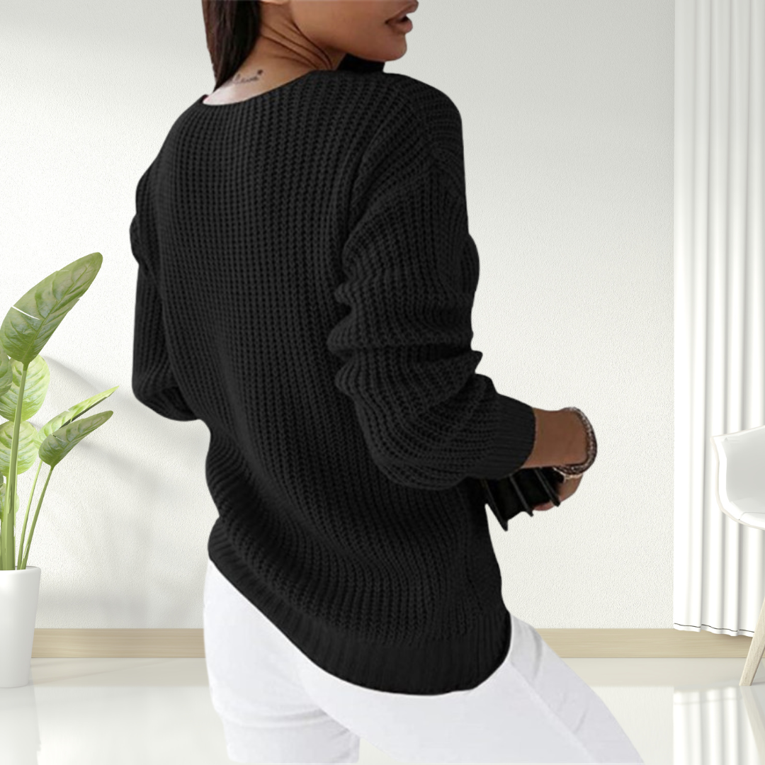 Oriana | Comfy V-Neck Sweater