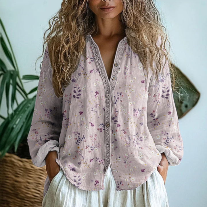 Wena™ | Women's Long Sleeve Button-Down Blouse