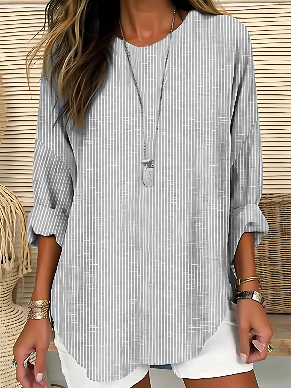 Cecilia™ | Trendy Striped Blouse
