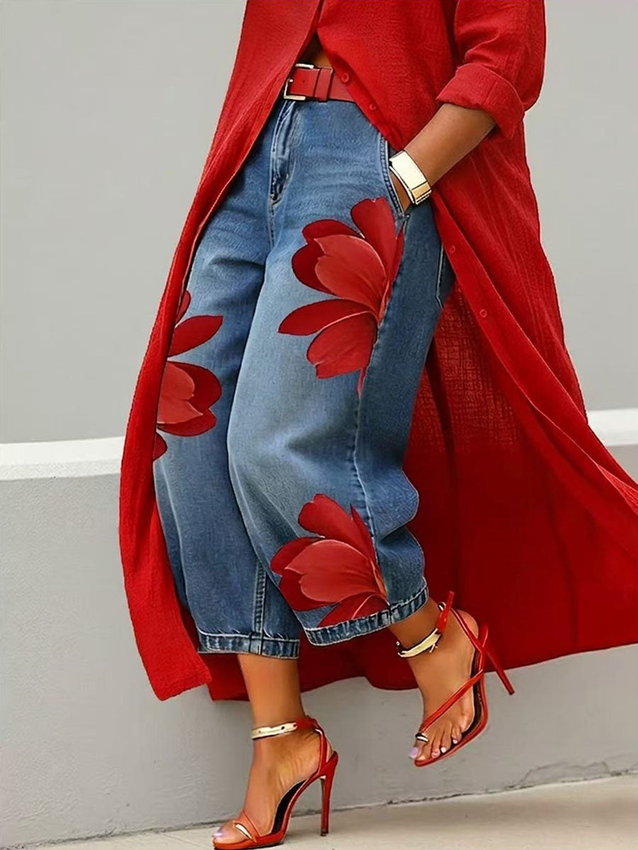 Sophia - Elegant Floral Pants
