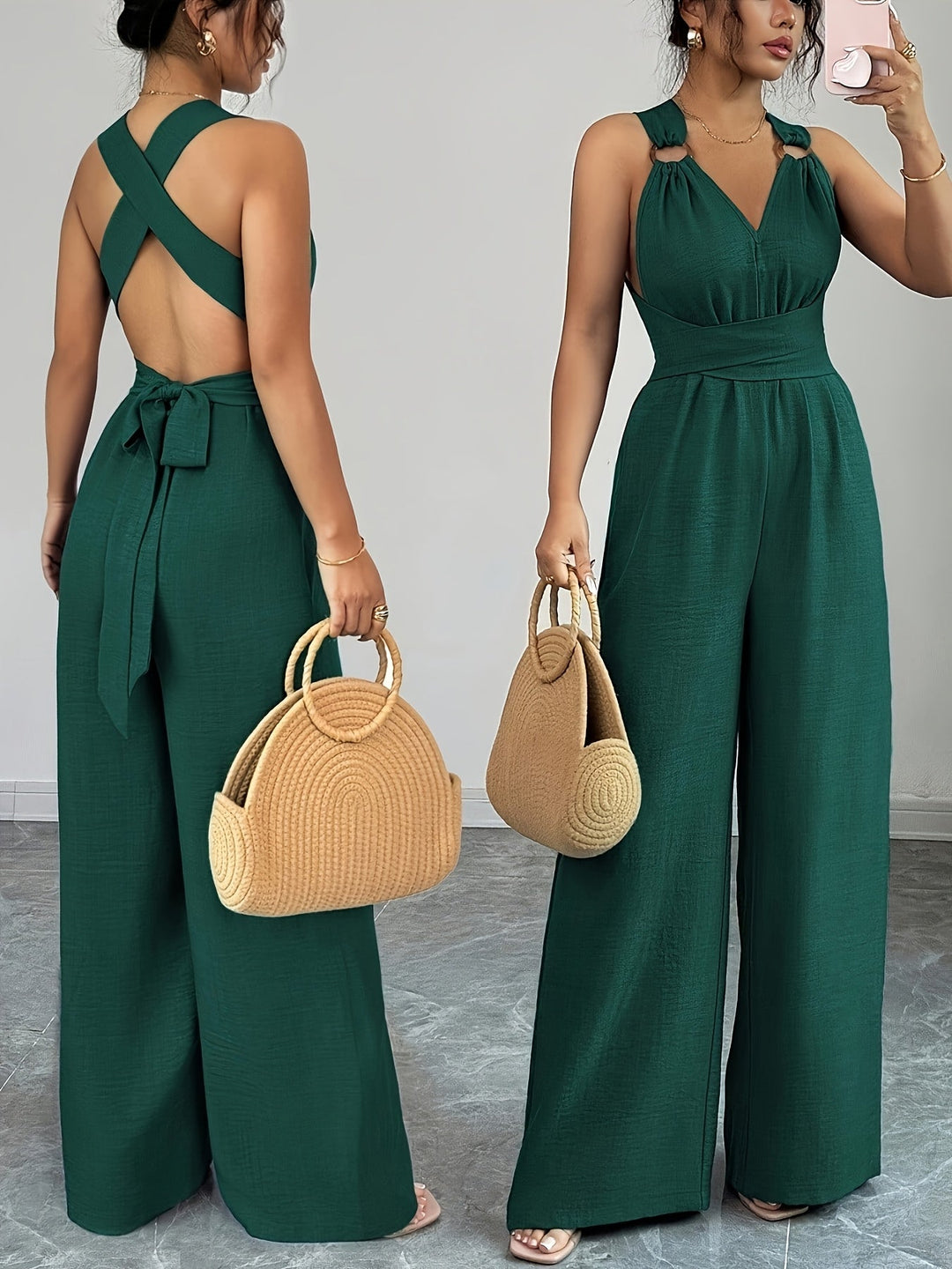Emily | Elegant Linen and Cotton Jumpsuit
