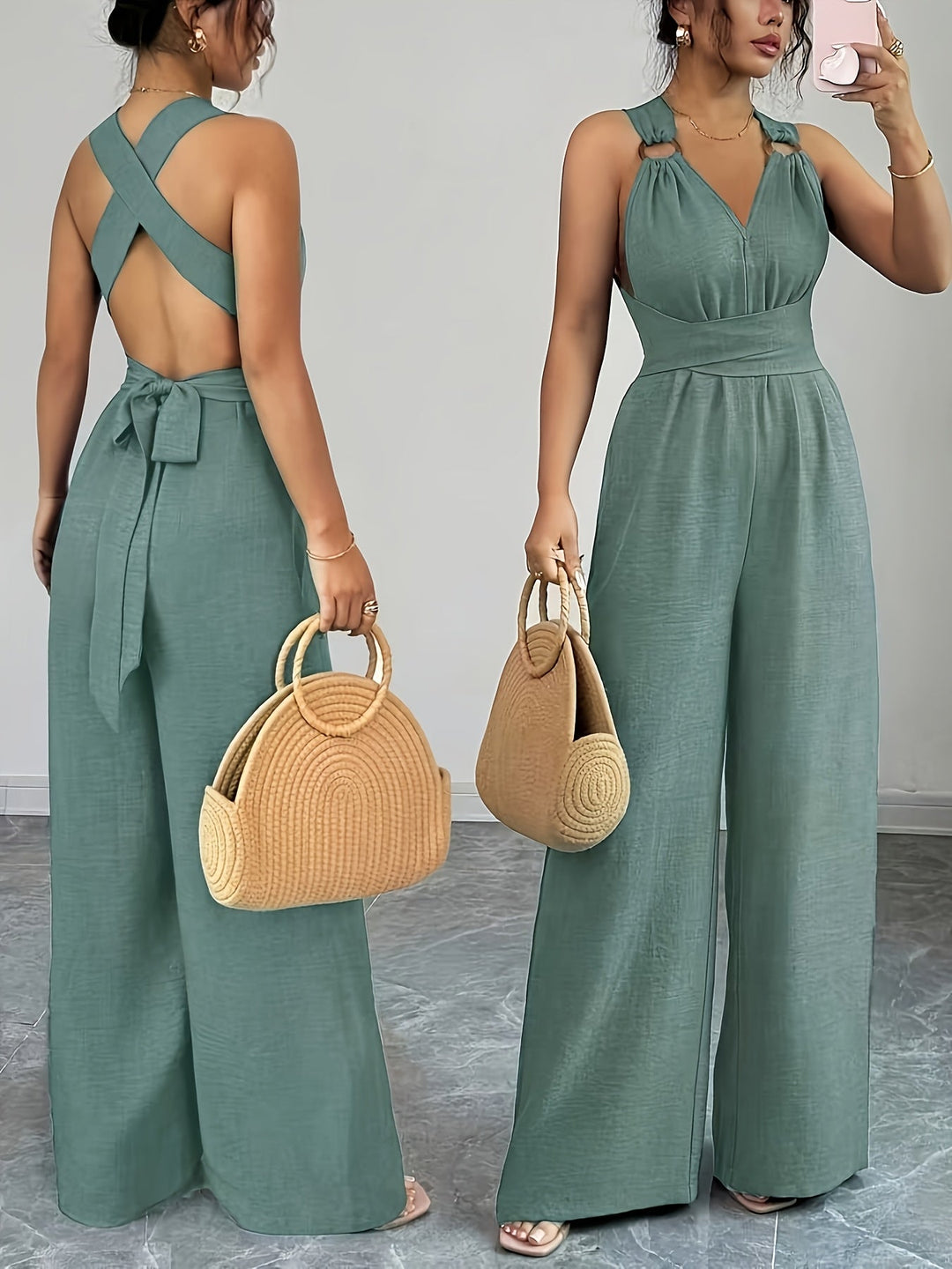 Emily | Elegant Linen and Cotton Jumpsuit
