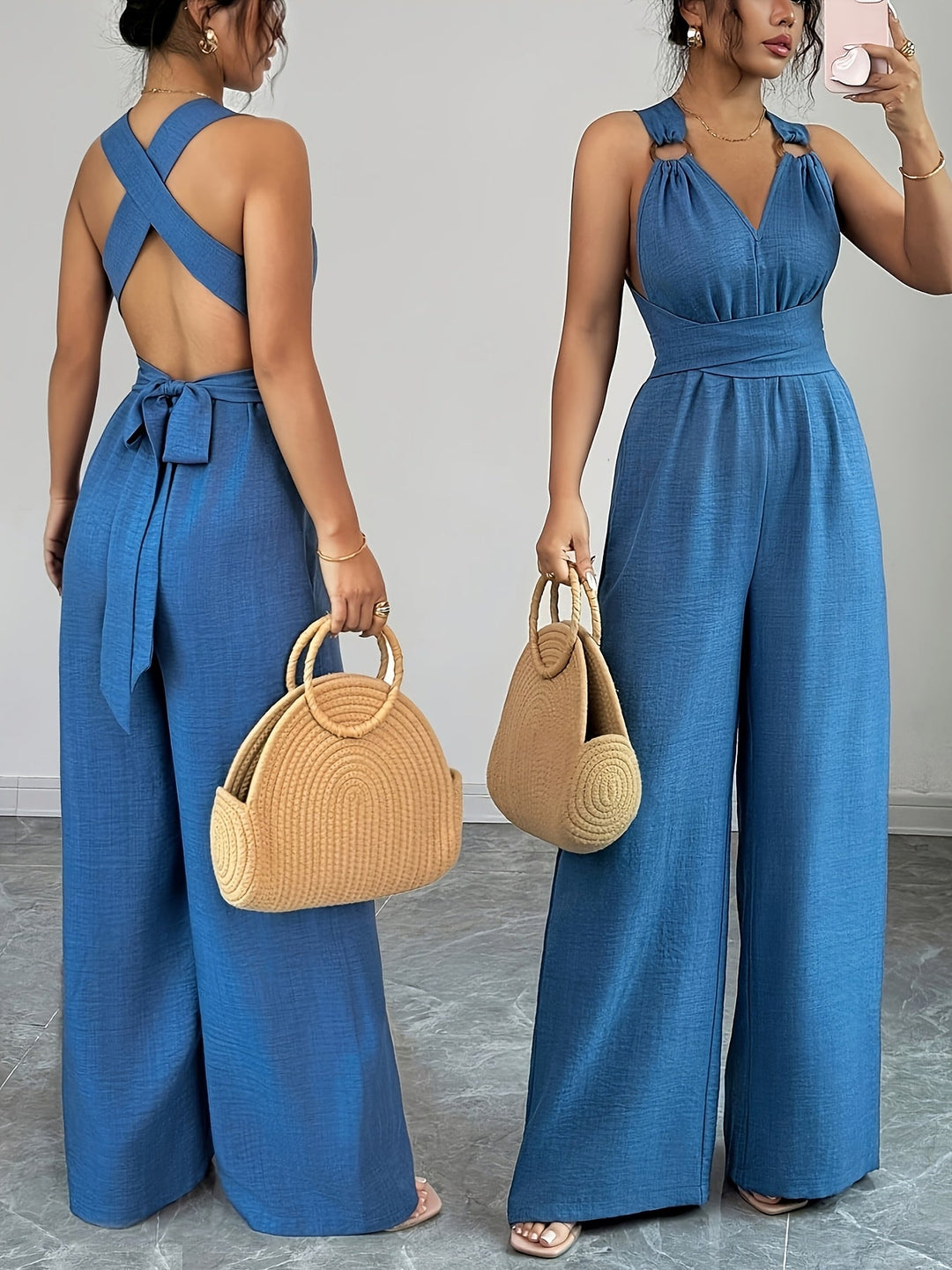 Emily | Elegant Linen and Cotton Jumpsuit