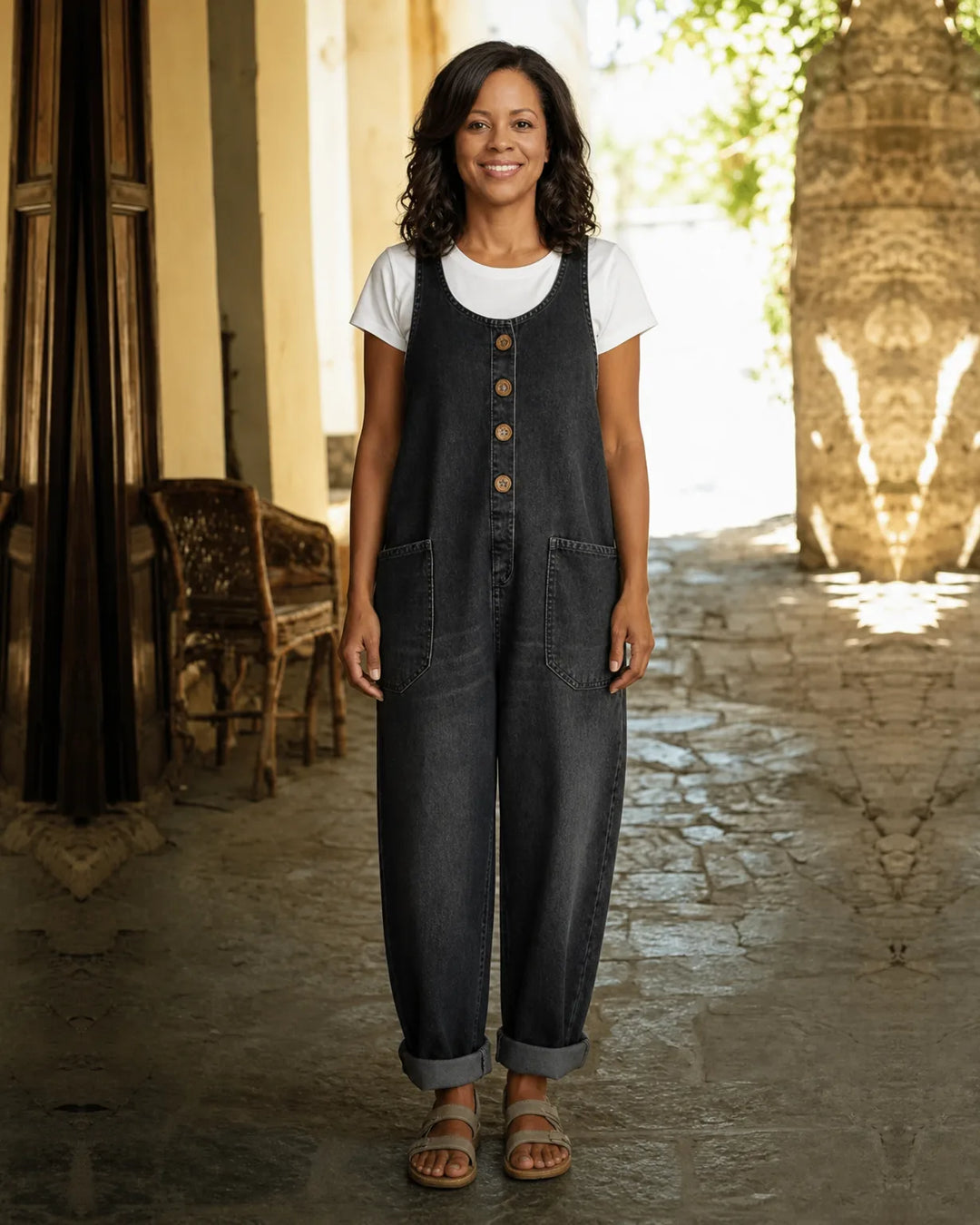 Camille | Vintage Wide-Leg Soft Denim Pants