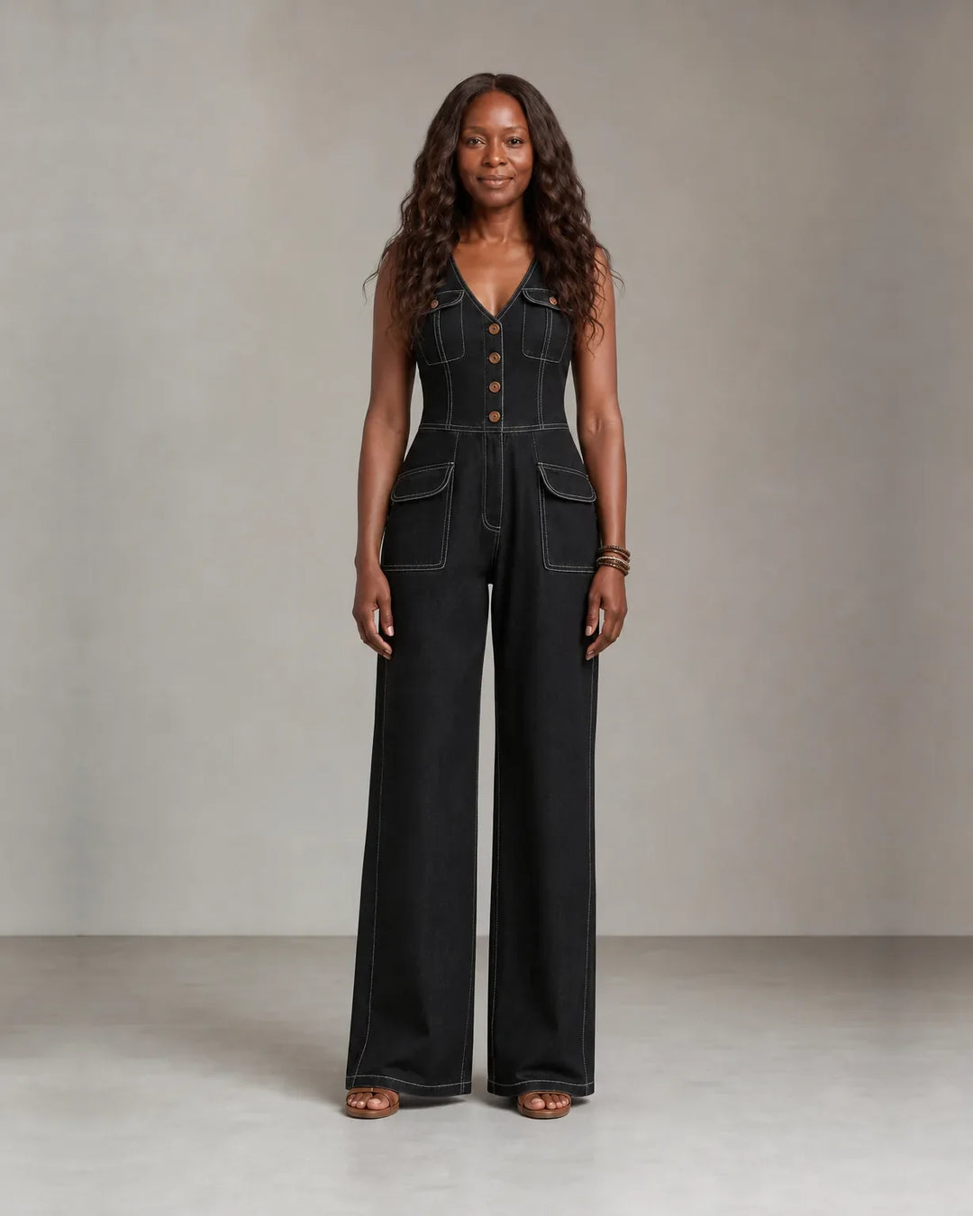 Gabrielle | Relaxed Wide-Leg Denim Overall