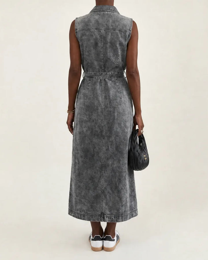 Ines | Classic Denim Maxi Dress