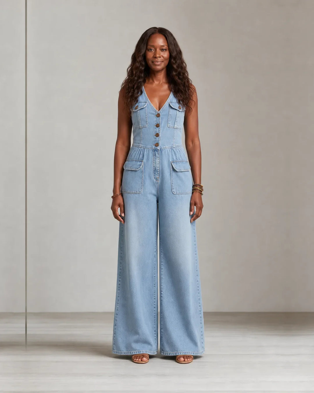 Gabrielle | Relaxed Wide-Leg Denim Overall