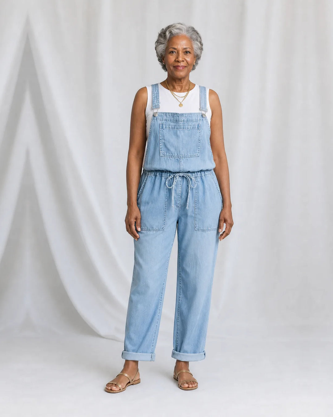 Simone | Relaxed Wide-Leg Denim Overall