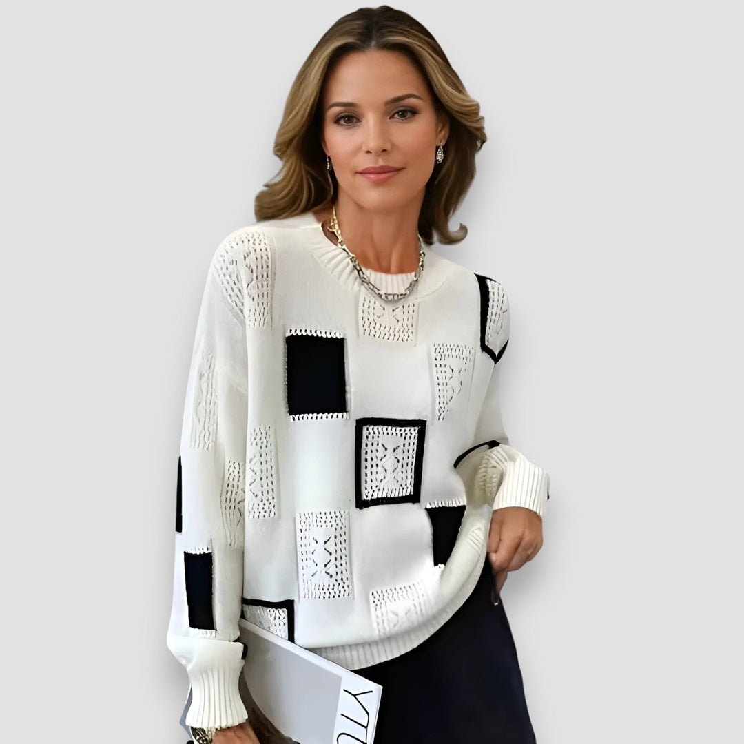 Alice | Elegant Squares Sweater