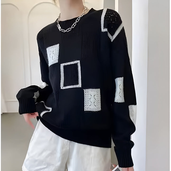 Alice | Elegant Squares Sweater