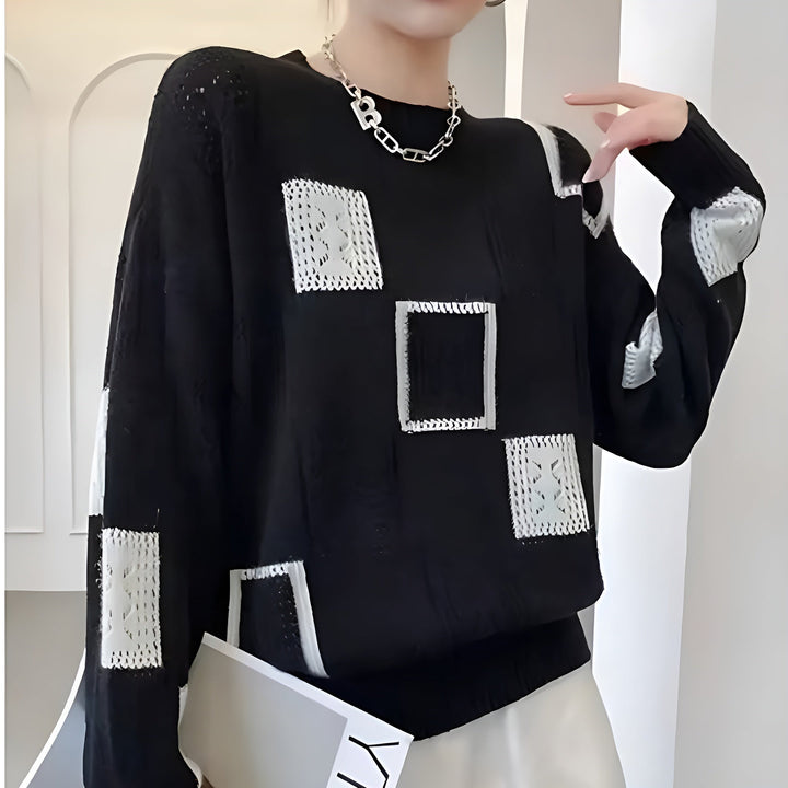 Alice | Elegant Squares Sweater