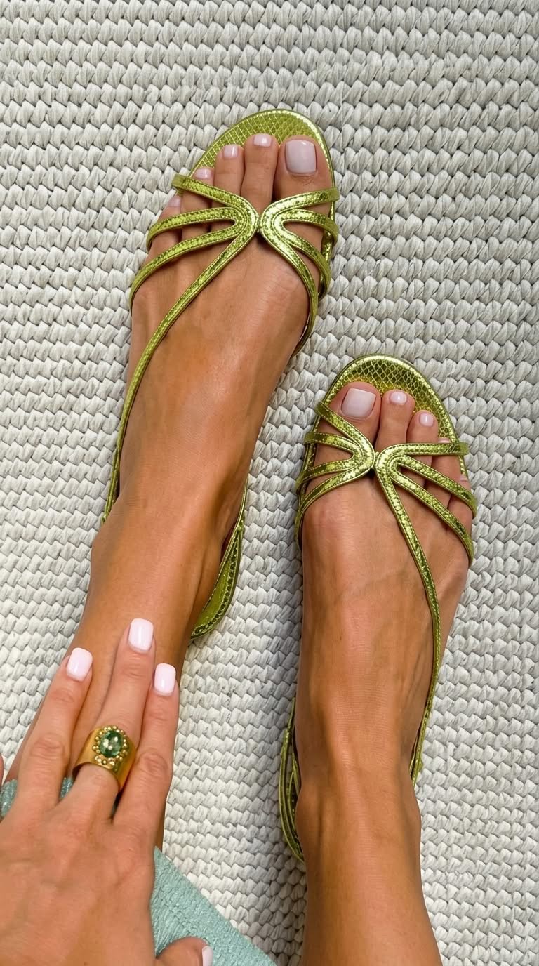 Serafina | Golden Sandals Summer Essence