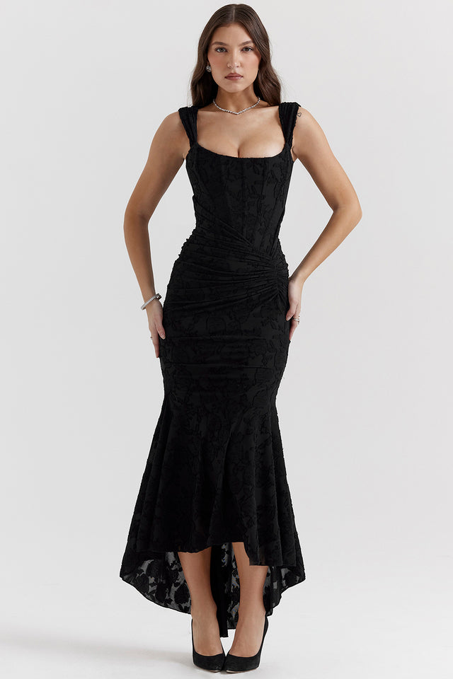 Charlotte | Women's Wedding Guest Lace Ruched Bodycon Dress Evening