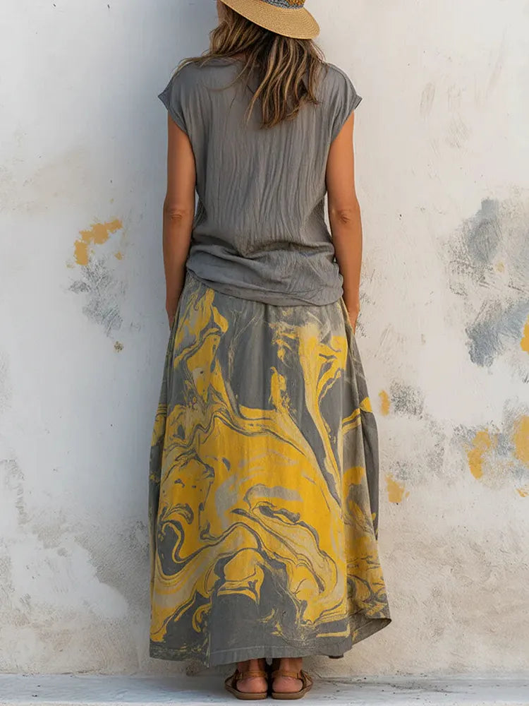 Eleanor™ | Relaxed Top & A-Line Skirt Set