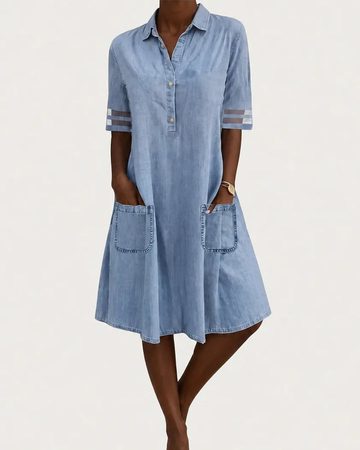 Wonda | Faded Denim Shirt Dress