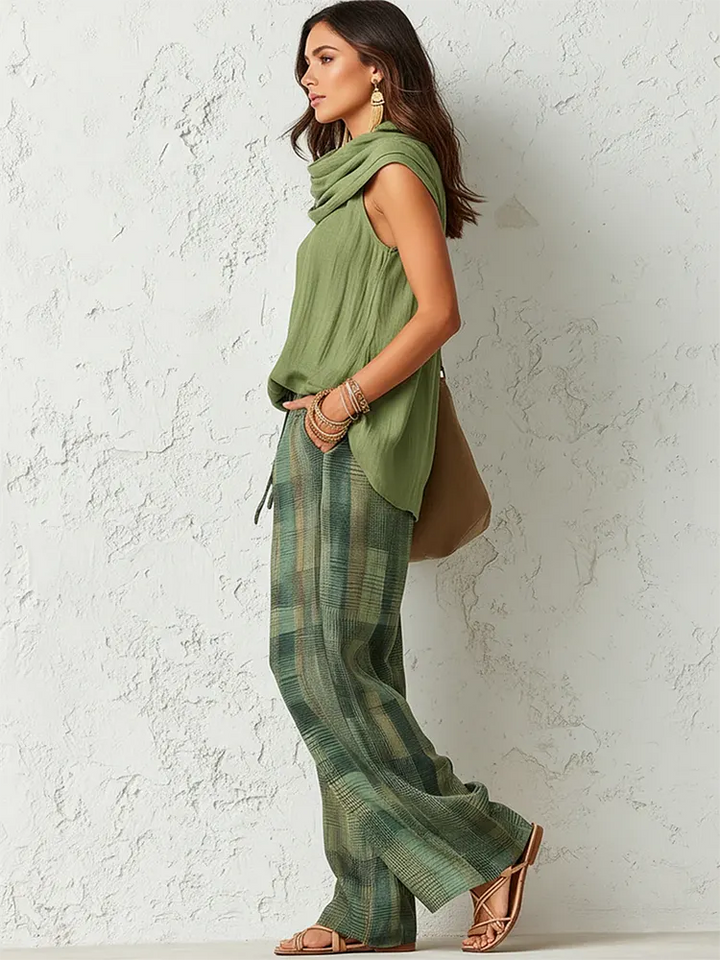 Hazel™ | Forest-Green Three-Piece Ensemble
