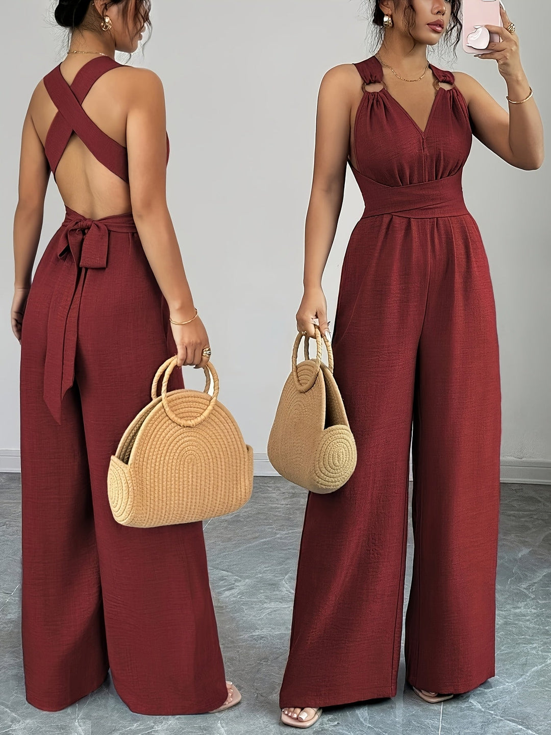 Emily | Elegant Linen and Cotton Jumpsuit
