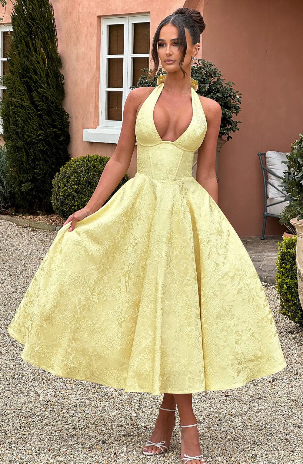 Caroline | Women's Wedding Guest Embellished V-Neck Dress